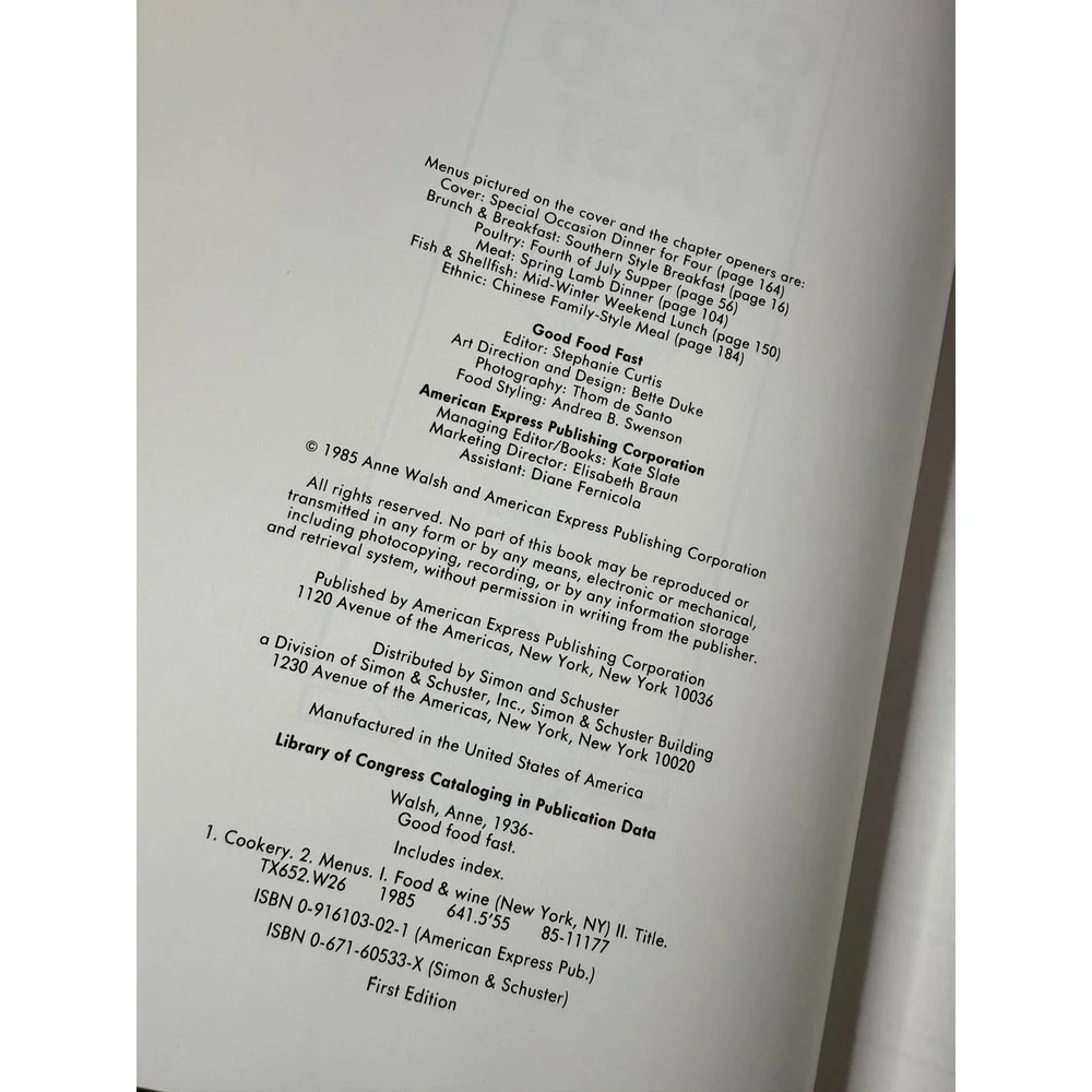 Good Food Fast Food Wine Magazines Menu Cookbook Anne‎ Walsh